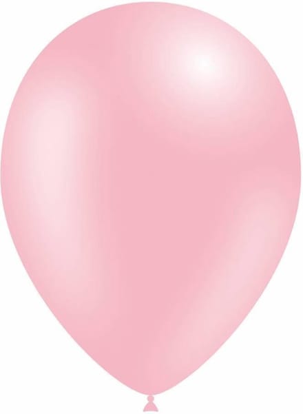 Lichtroze Ballonnen Metallic 25cm 10 stuks
