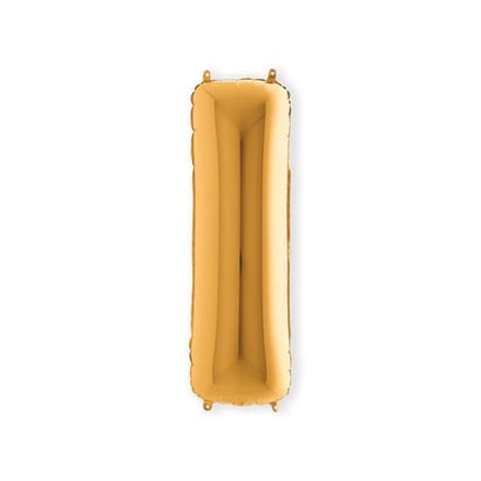 Folieballon letter I goud (100cm)