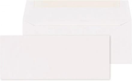 100 Luxe enveloppen - Langwerpig - Crème - 18x9cm 110grams - 180x90mm