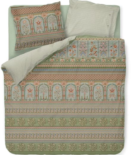 Pip Studio Bollywood Dreams dekbedovertrek - Eenpersoons - 140 x 200/220 cm - Groen