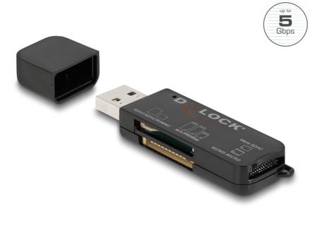 Delock SuperSpeed USB Card Reader for SD / Micro SD / MS memory cards
