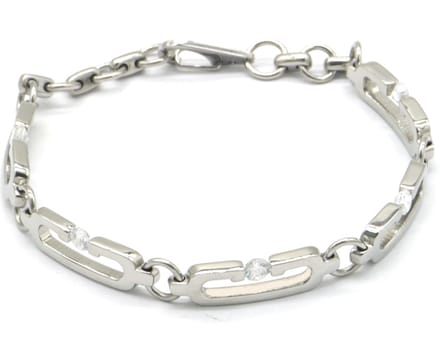 Armband Dames - Kralen - RVS - Lengte 20 cm - Zilverkleurig