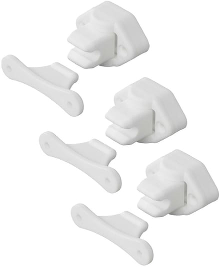 ProPlus Deurvanger - 6x - wit - kunststof - deurstopper - voor deur/camper/caravan