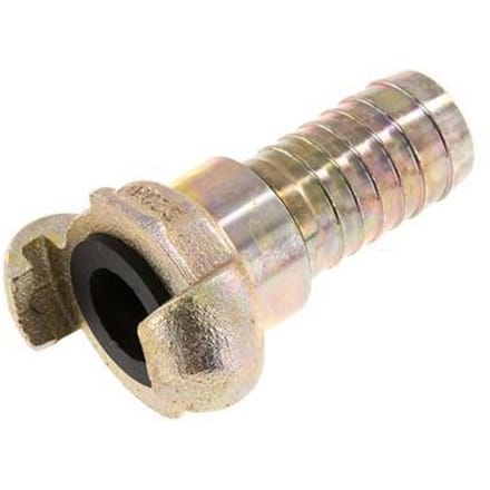 Gietijzer DN 19 DIN 3489 Compressor Klauwkoppeling met 25 mm Slangpilaar Draaibaar