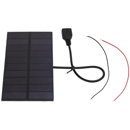 1,5W 5V Monokristallijn Silicium DIY Zonnepanelen met USB-interface Flexibel Mini Zonnepaneel black
