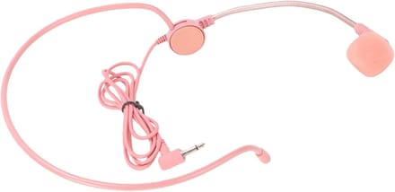 Nep headset - Kostuum microfoon - Feest optreden - Verstelbare microfoon - 24.49 x 16.99 cm - Roze