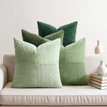 Set van 4 decoratieve kussenslopen fluweel 45x45 cm - Kerst patchwork design