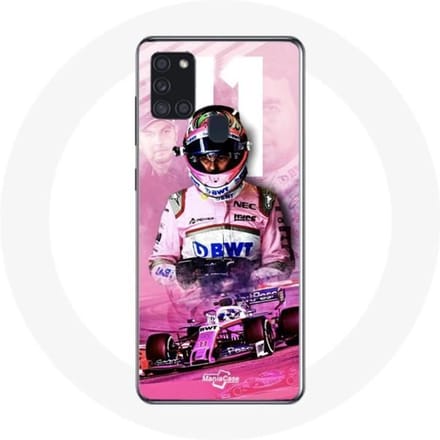 Hoesje - Formule 1 - Samsung Galaxy A21S - Sergio Pérez - Flexibel - Roze roze