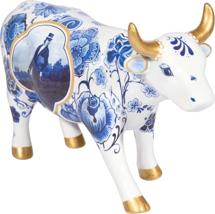 CowParade | Blue Cow Bone China | Medium ceramic