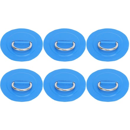 6 Stuks Opblaasbare Boot D-Ring Pad Patch PVC Duurzaam Marine Roestvrij Staal Vaste Gesp Blue blue