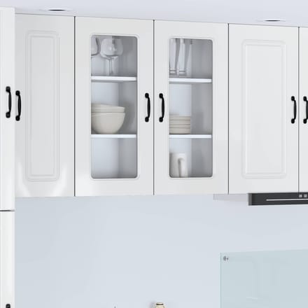 vidaXL - Vaatwasserpaneel - Kalmar - 2 - st - Hoogglans - wit - Bewerkt - hout