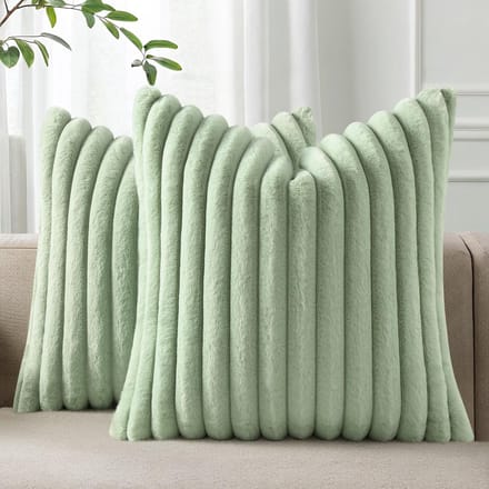 BOTC Kussenhoes 45x45cm - Set van 2 - 100% polyester - effen kleur - Groen