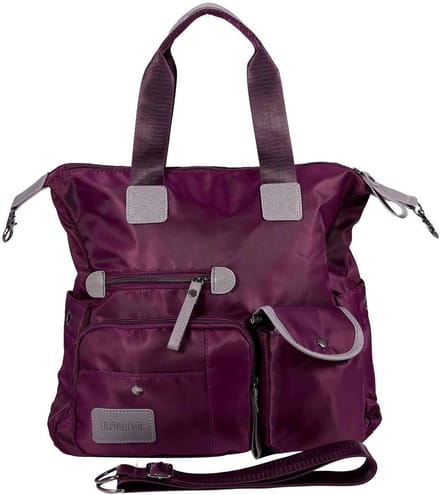 Dames Draagtas - Nylon Schoudertas - Dagelijks Gebruik - Grote Capaciteit - 42 x 32 cm - Paars