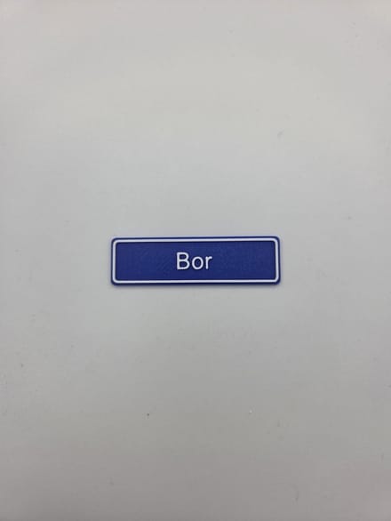 3D plaatsnaam speldje Bor