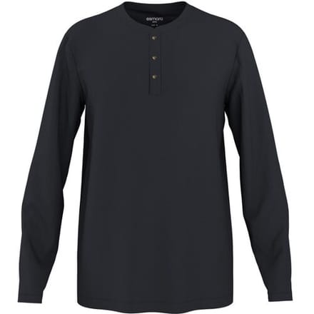 ESMARA MEN Heren longsleeve, met wafelstructuur (Zwart, S)