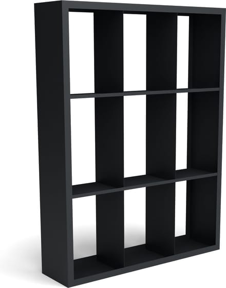 Beltza zwarte houtopslag onderverdeling 9 vakken 1500x385x2000 mm