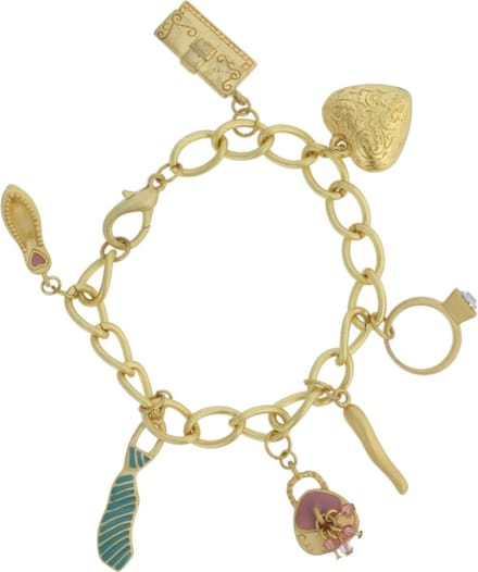 Behave - Goudkleurige armband met bedels - Speelse retrolook