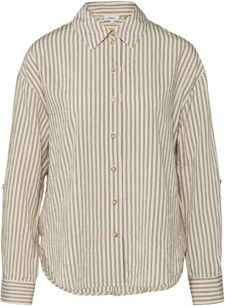 s.Oliver - female - Gestructureerde blouse van viscosemix met omslag