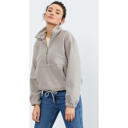 Oversized Half-zip Pluche Sweatshirt