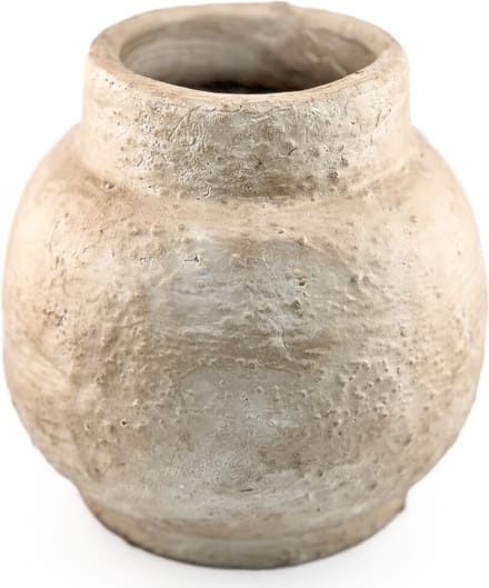 HomeBound by KY | Aardewerk vaas beige | 20,5x20,5x20cm |