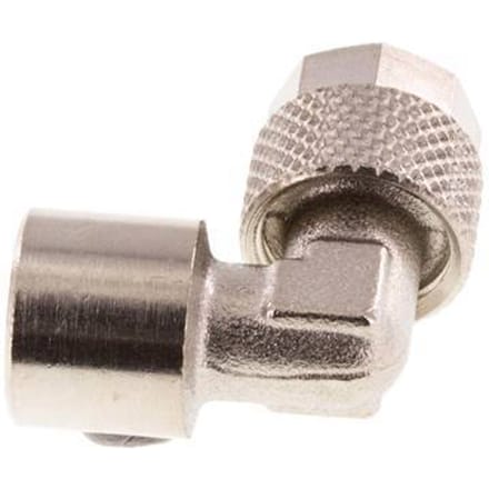 8x6 & G1/8'' Vernikkeld Messing L-Opsteekkoppeling Binnendraad [5 Stuks]