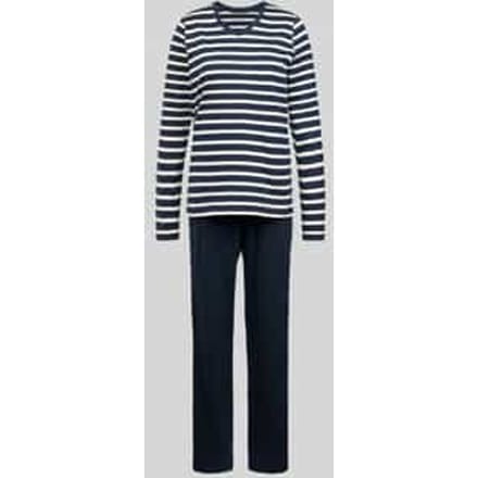 Schiesser Lange pyjama Casual Essentials - Dames Pyjamaset nachtblauw