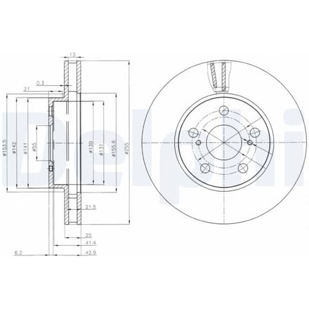 Remschijf DELPHI BG3850