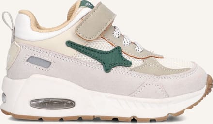 Shoesme Groene Sneaker - Sneakers Kinderen - Jongens - Grey Green - Microfiber leer - Maat 29