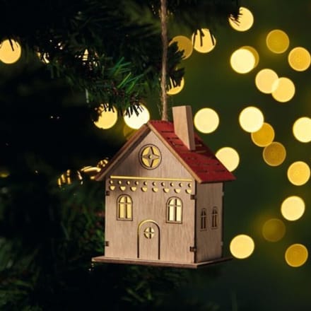 Moses mini huisje met led-licht, assorti
