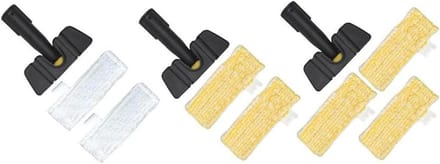 Stoomreiniger accessoires - Handborstel set - Effectief reinigen - Veelzijdige compatibiliteit - 2 stoomdoeken - Wit