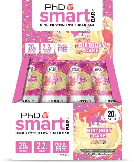 PhD Smart Bar (12x64g) Birthday Cake - Repen - Eiwit Repen