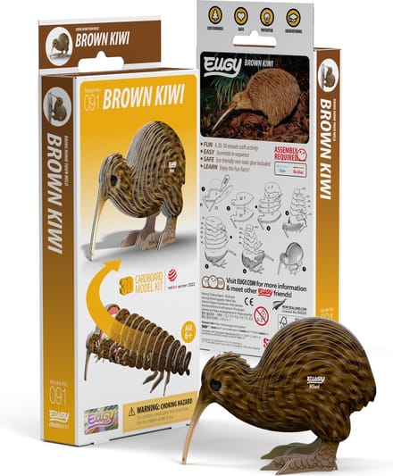 EUGY 3D Puzzel - Kiwi - Vogels - Duurzaam - Verzamel Ze Allemaal - 6 Jaar