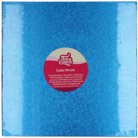 FunCakes Cake Drum Vierkant - Blauw - 30,5 cm / 12 mm - Taartonderlegger - Taartkarton