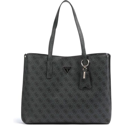 GUESS schoudertas Meridian II Girlfriend Tote Bag Coal Logo donkergrijs