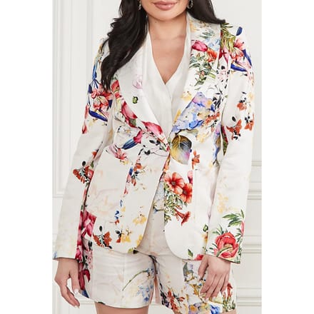 GUESS  Eco Rose Romance Blazer Glorious Garden Ao Größe: 38 | Blazer Outlet | Damen | Rosa