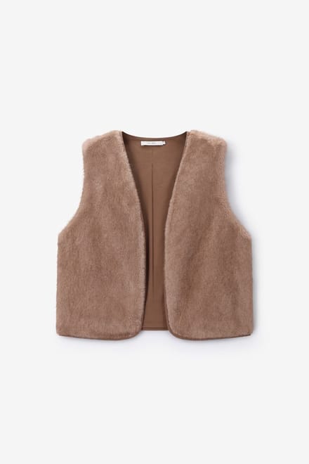 Sissy-Boy - Lichtbruin faux fur gilet
