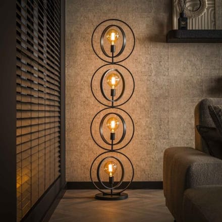 Hoyz Collection - Vloerlamp 4L Turn Around XL - Charcoal - 163cm