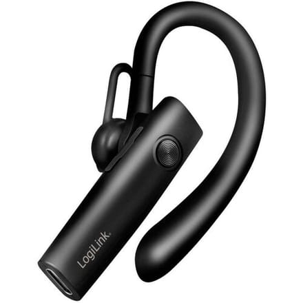 LogiLink BT0078 In Ear headset Bluetooth Zwart