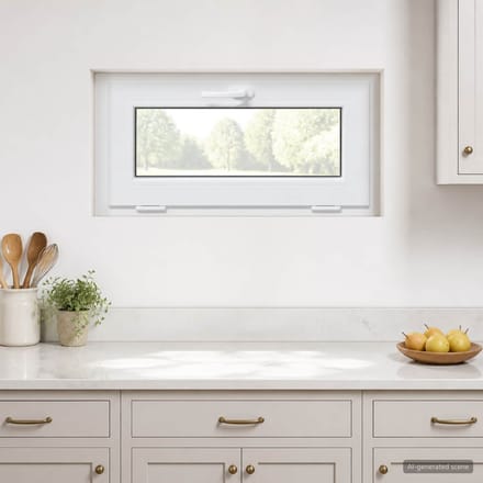 vidaXL - Kleur - binnenkant - kelderraam - Wit - RISOR - 85 - x - 45 - cm