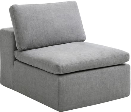 Vente-unique CORTOLINE compacte fauteuil in grijze stof