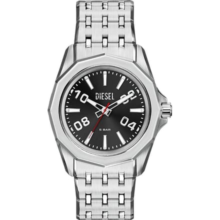 Diesel Stinger 3-Hand Mannen Horloge 44 mm - Zilverkleurig