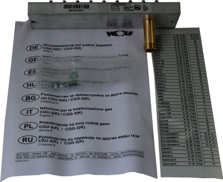 Wolf Ombouwset aardgas E/LL - propaangas voor CGU-2(K)-10/18, 2800723