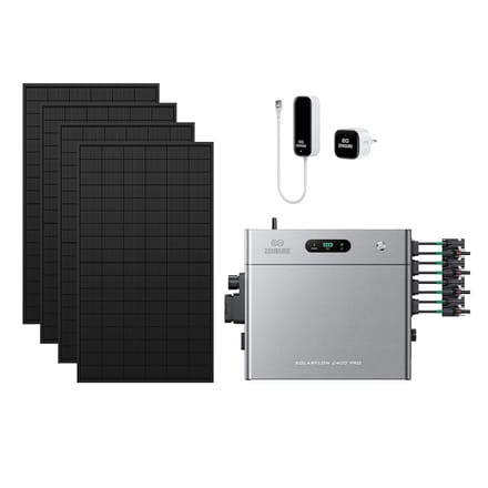 Zendure SolarFlow 2400 Pro - SolarFlow 2400 Pro & Slimme Meter P1 / Zonder batterij / 4*450W Bifacial Panel  (2340Wp Max)