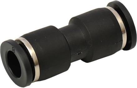 2x Rechte pneumatische insteekkoppeling - 6 bar - 6mm - Kunststof