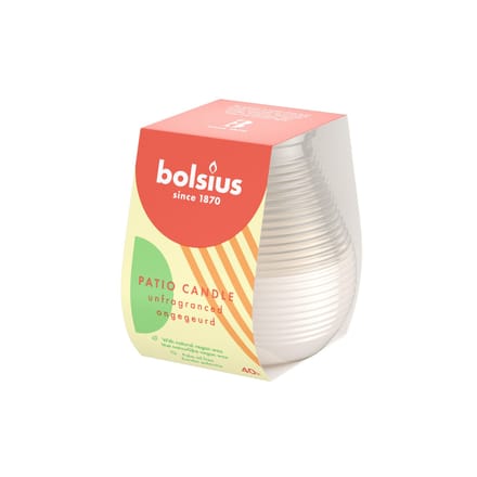 Bolsius Buitenkaars / Patiolight - Ongegeurd - Milky White - 9.5 cm / ø 9 cm