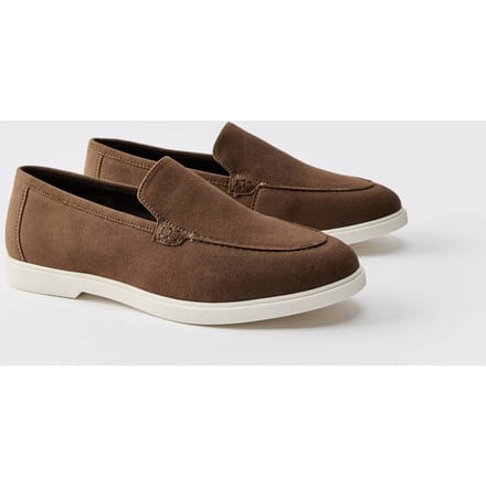 Faux Suède Loafer | Dark Brown | Size 42