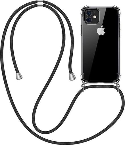 Hoesje geschikt voor iPhone 16e - Backcover - Flexibel - Koord - TPU - Transparant