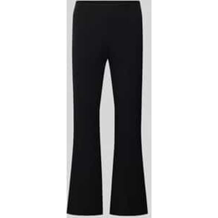 Flared stoffen broek met Naadritssluiting