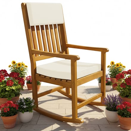 Casaria Schommelstoel – Acaciahout Incl. 2 Kussens – Bruin