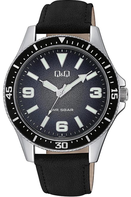 Q&Q QB64J305Y Black Men Fashion